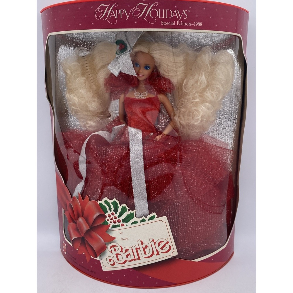 Vintage 1988 Happy Holidays Special Edition Barbie Mattel #1703 Hong Kong NIB